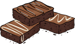 Brownie Slices Illustration